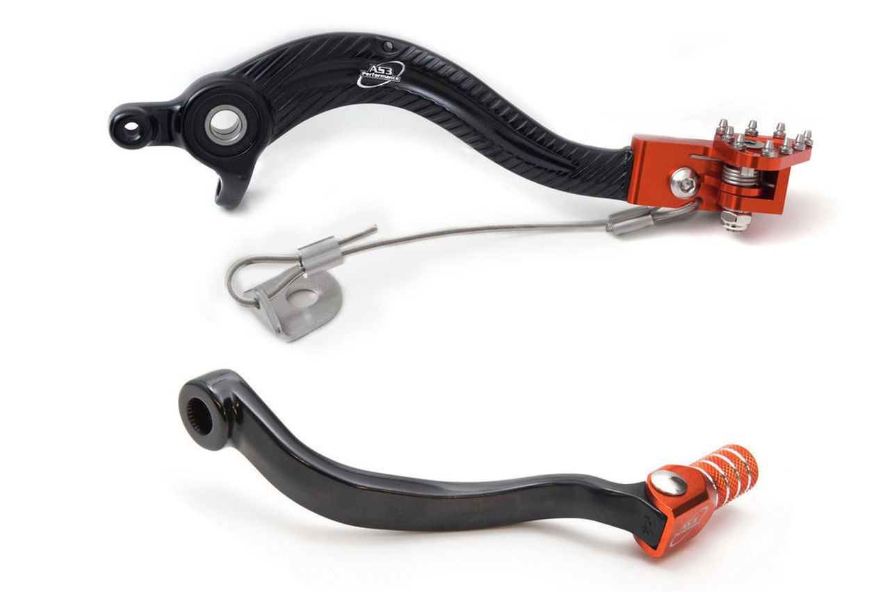 KTM 250 400 450 525 SX EXC 03-06 FORGED GEAR LEVER REAR BRAKE PEDAL COMBO  SET