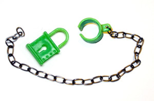 SKE - Skeleton Lord VINTAGE Dragon Sprayer Cuff w/Chain & Padlock Set Custom Repro