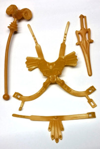 FEL - Felin VINTAGE Fuer Variant Gold Chest Harness Armor, Belt, Staff & Sword Set Custom Repro
