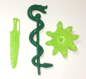 SNA - Medusa Warrior VINTAGE Shield, Staff & Sword Set Custom Repro