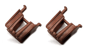 HEM SKE - FF & TC VINTAGE Leo Variant Dark Brown Flying & Terror Red Clips Parts Set of 2 Custom Repro