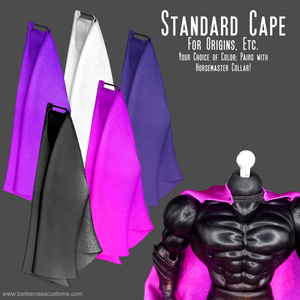 CAP - Capes! Standard Fabric Cape with Elastic Collar | Black, Purple, Fuscia, Violet, White
