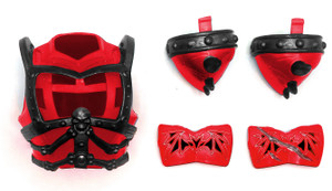 ANT - Evil Most Powerful Villain Verse Battle Armor Set, Shoulder Pauldrons in Red Custom Repro PRESALE ANT - Evil Most Powerful Villain Verse Battle Armor Set, Shoulder Pauldrons in Red Custom Repro PRESALE