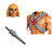 HEM - Most Powerful Hero CLASSICS COMPATIBLE Animated Deluxe Accessories Set Head, Chest Harness Armor with Scabbard, Sword Custom Repro