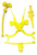 ARG - Argentor  VINTAGE Yellow Accessories Set Chest Harness Armor, Belt, Staff, Sword Custom Repro