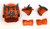 FAK - Evil Robot Verse Battle Armor Set, Shoulder Pauldrons & Axe in Orange Custom Repro PRESALE
