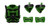 TRI - Evil Sight Seer Villain Verse Battle Armor Set, Shoulder Pauldrons Green Custom Repro PRESALE