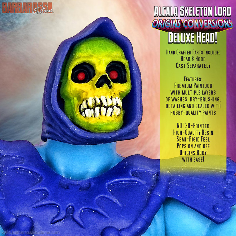 SKE - Skeleton Lord ORIGINS COMPATIBLE Alcala Deluxe Painted Head Custom