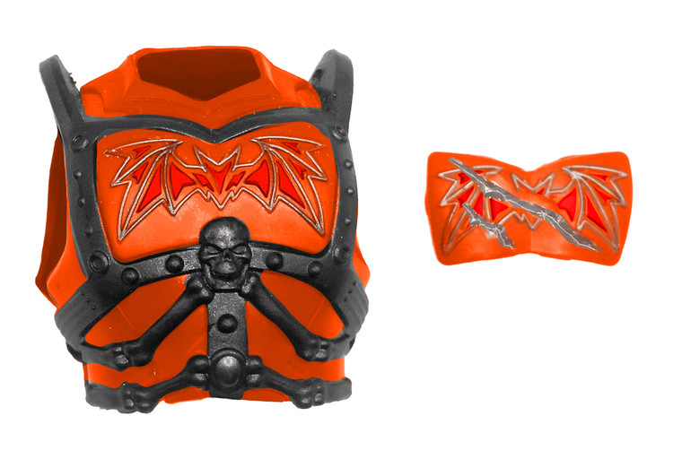 FAK - Evil Robot Verse Battle Armor Chest & Back Set in Orange Custom Repro PRESALE