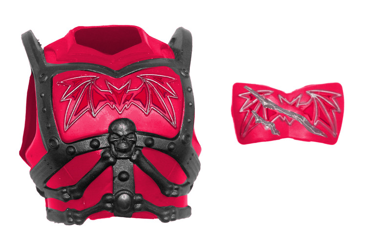 FAK - Evil Robot Verse Battle Armor Chest & Back Set in Pink Custom Repro PRESALE