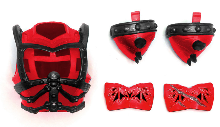 ANT - Evil Most Powerful Villain Verse Battle Armor Set, Shoulder Pauldrons in Red Custom Repro PRESALE