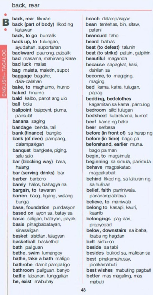 Pocket Tagalog Dictionary (9780794603458)