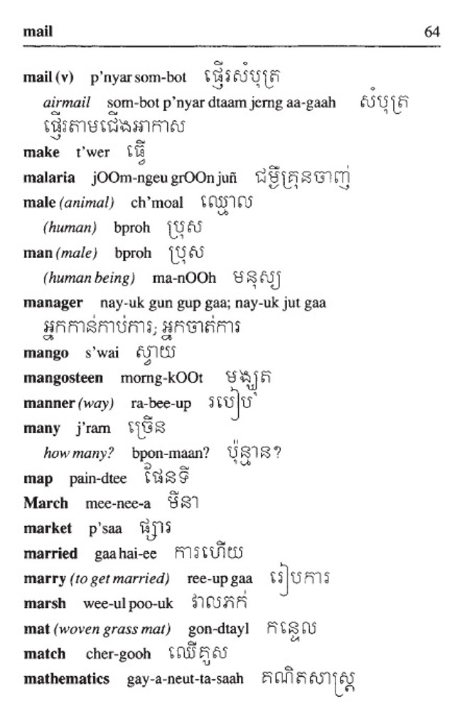 Tuttle Practical Cambodian Dictionary (9780804819541)