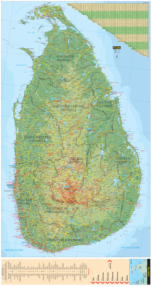 Sri Lanka Travel Map Third Edition