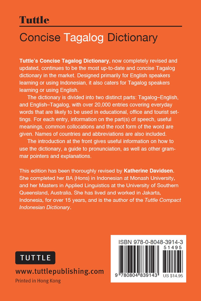 Tuttle Concise Tagalog Dictionary (9780804839143)