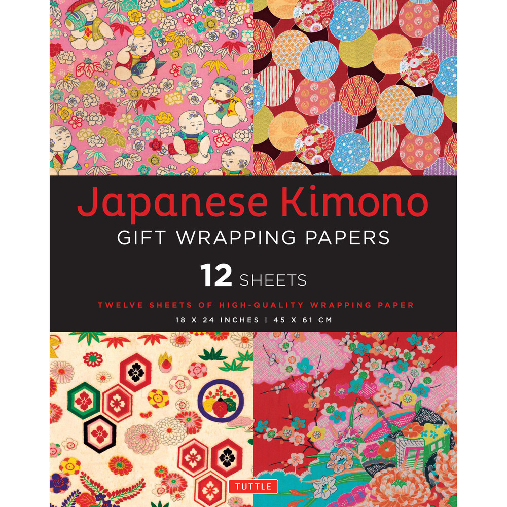 Japanese Kimono Gift Wrapping Papers - 12 Sheets (9780804845489)