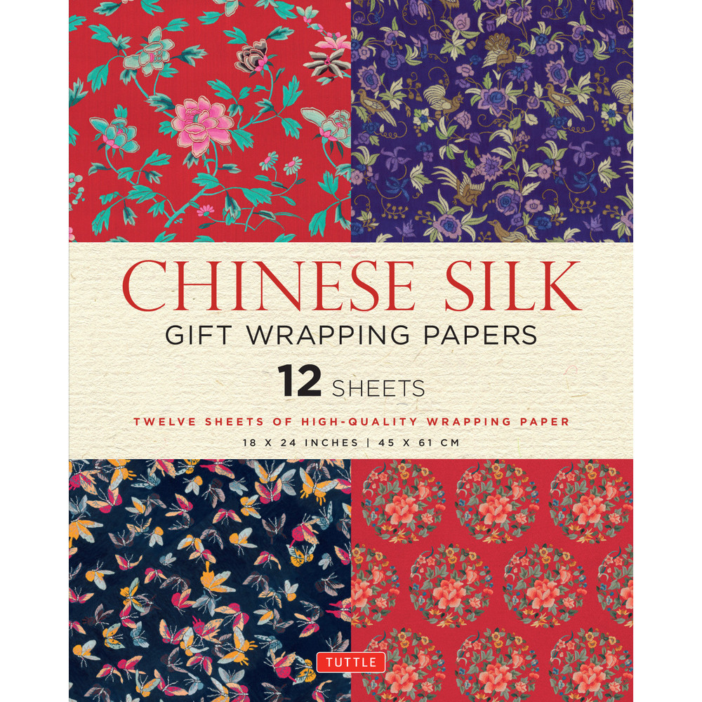 Chinese Silk Gift Wrapping Papers - 12 Sheets (9780804845496)