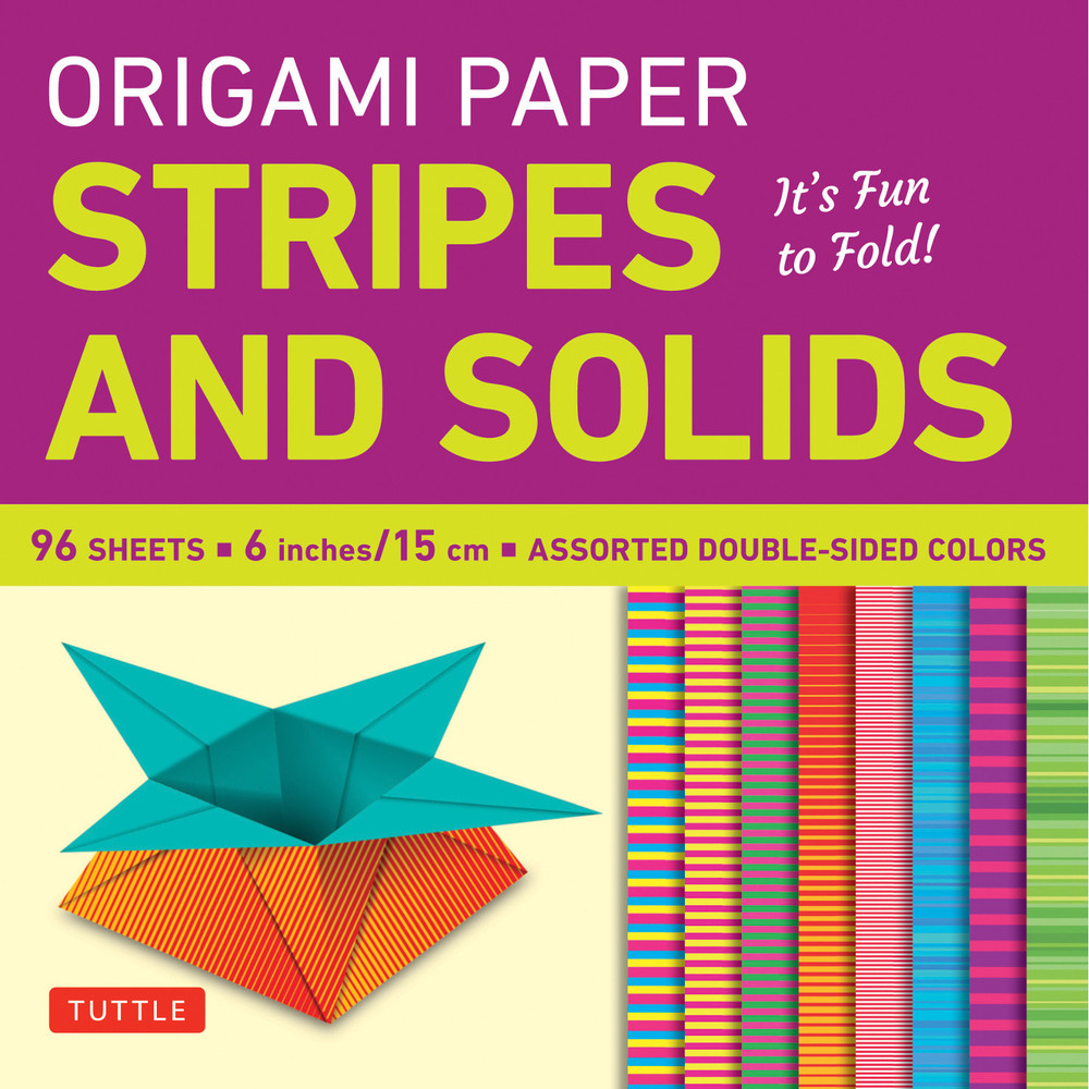 Origami Paper - Stripes and Solids 6" - 96 Sheets (9780804846318)