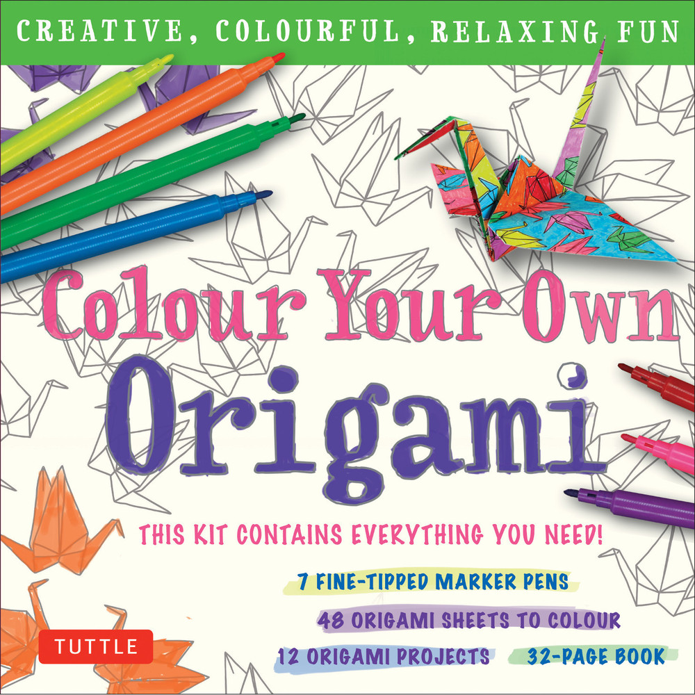 Colour Your Own Origami Kit (British Spelling) (9780804848411)