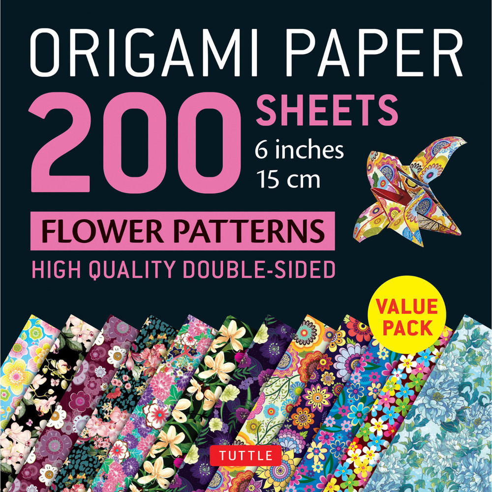Origami Paper 200 sheets Flower Patterns 6" (15 cm) (9780804852715)
