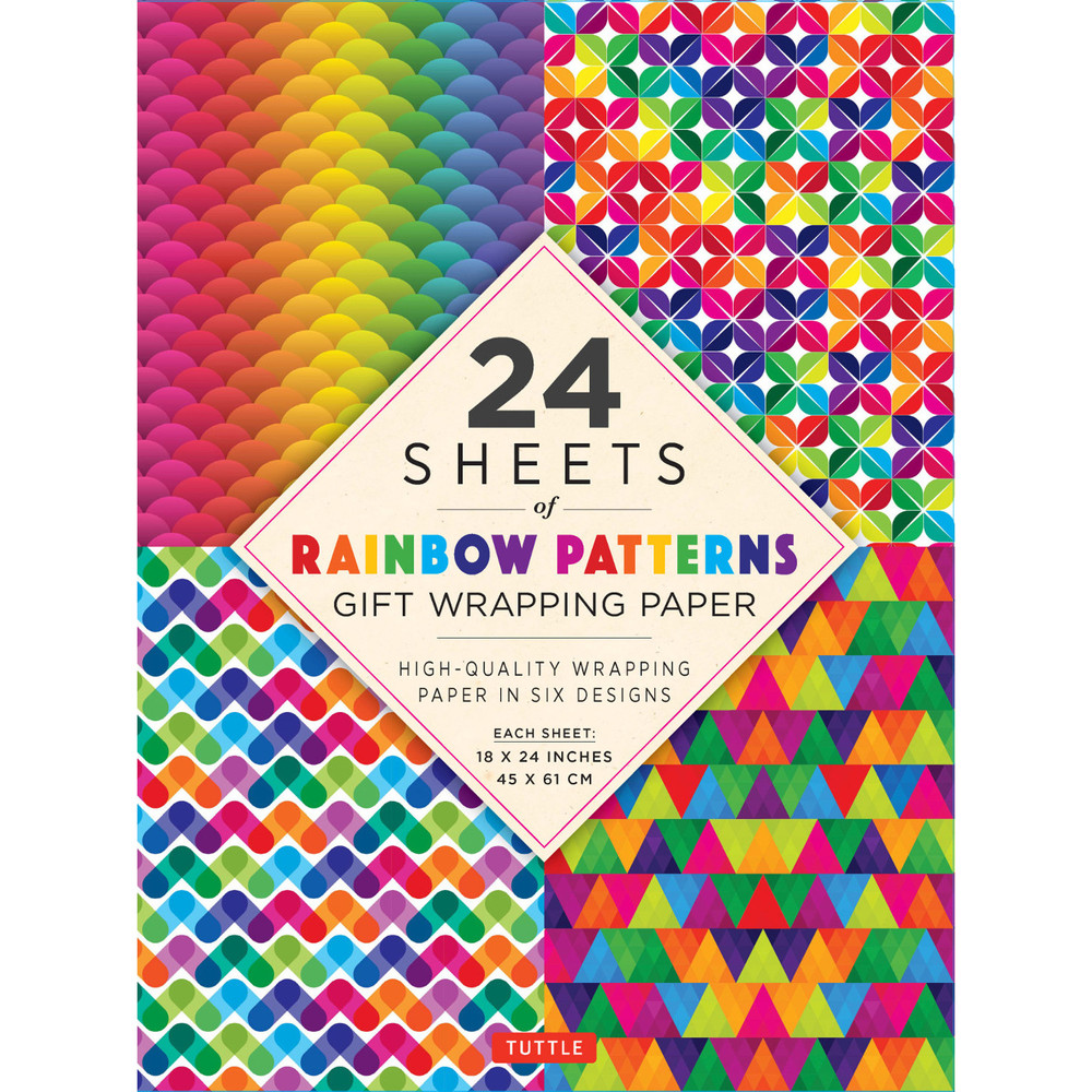 Rainbow Patterns Gift Wrapping Paper - 24 sheets (9780804853514)