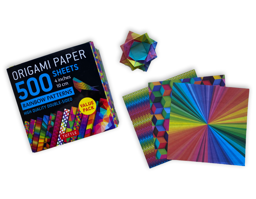 Origami Paper 500 sheets Rainbow Patterns 4" (10 cm) (9780804853576)