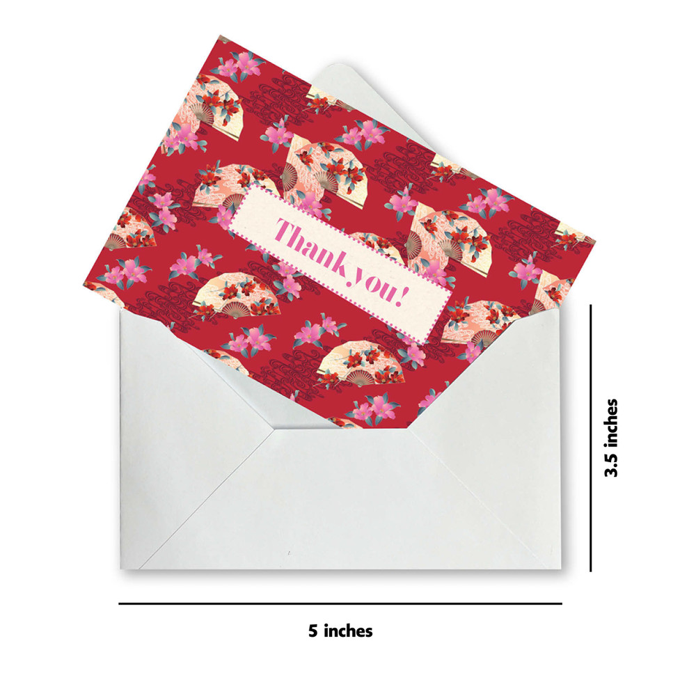 Chiyogami, 40 Thank You Cards with Envelopes (9780804854337)