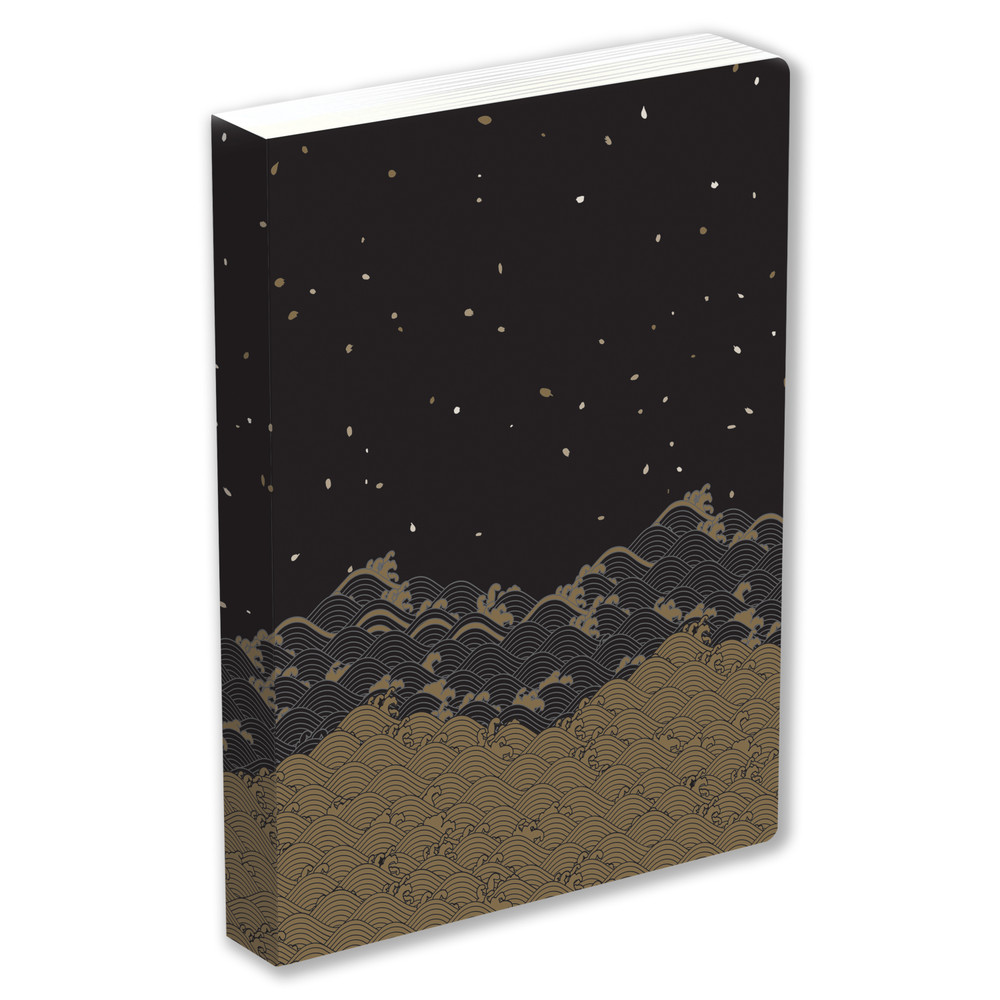Golden Waves Dotted Hardcover Journal (9780804855686)