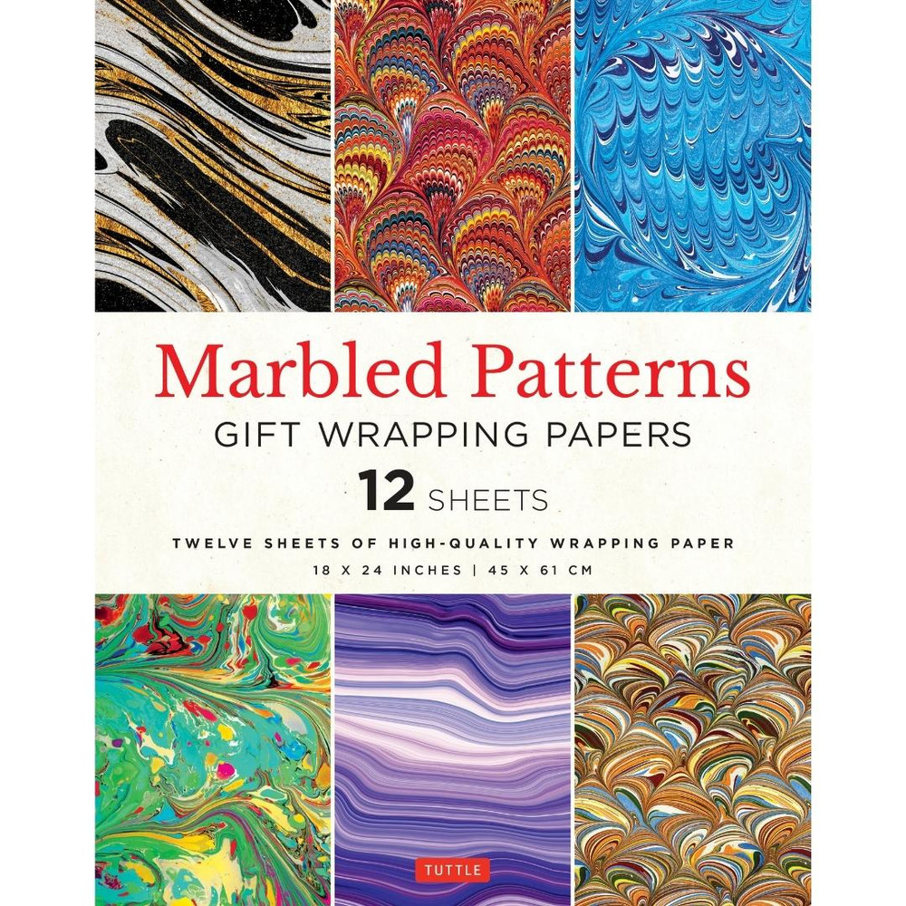 Marbled Patterns Gift Wrapping Papers - 12 sheets(9780804854801)