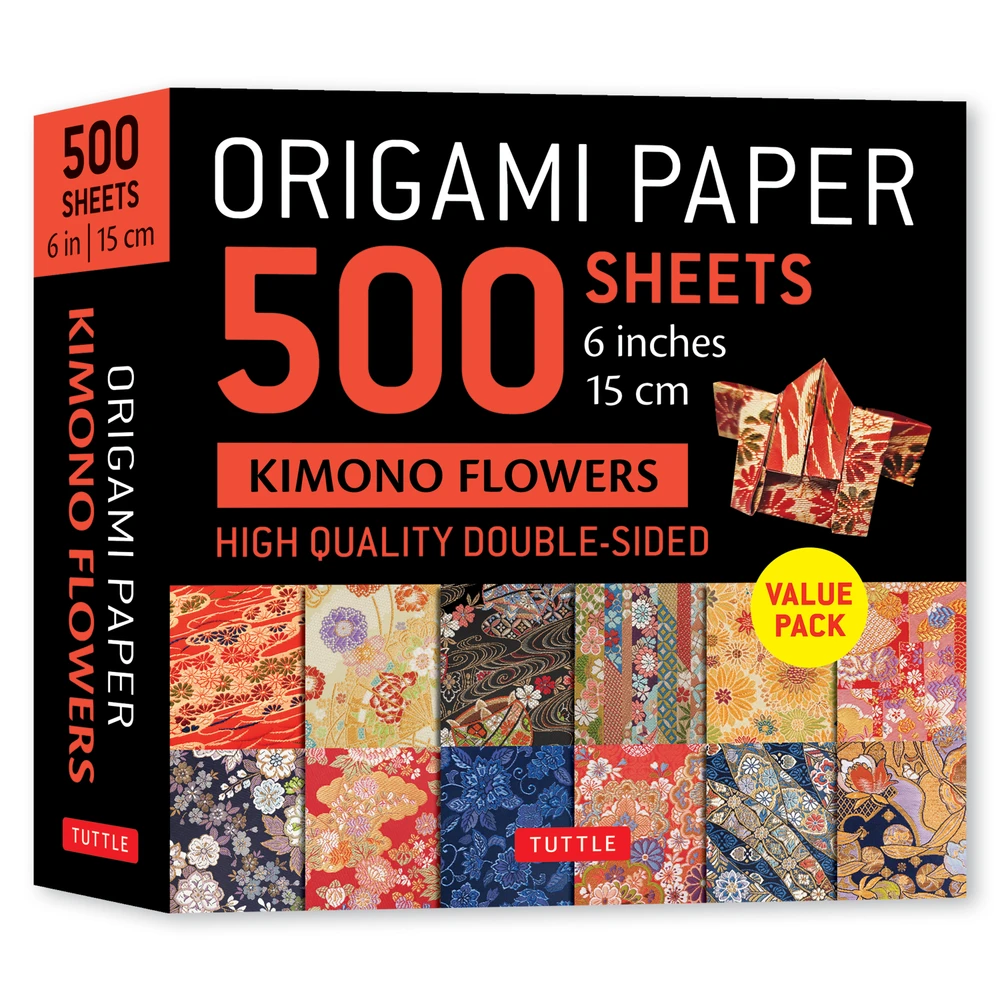 Origami Paper 500 sheets Kimono Flowers 6" (15 cm) (9780804857017)