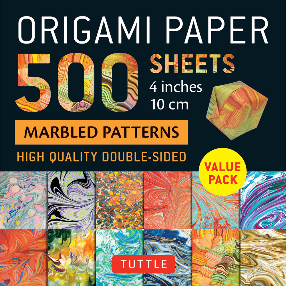 Origami Paper 500 sheets Marbled Patterns 4" (10 cm) (9780804857345)