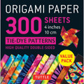 Origami Paper 300 sheets Tie-Dye Patterns 4" (10 cm) (9780804852098)