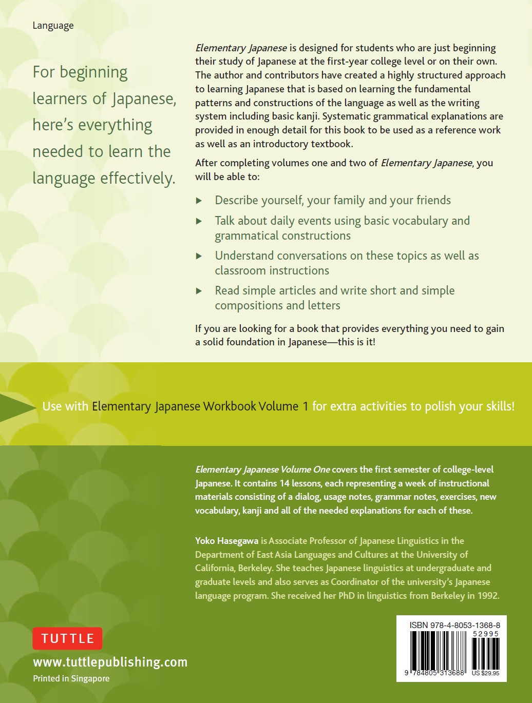 Elementary Japanese Volume One (9784805313688) - Tuttle Publishing