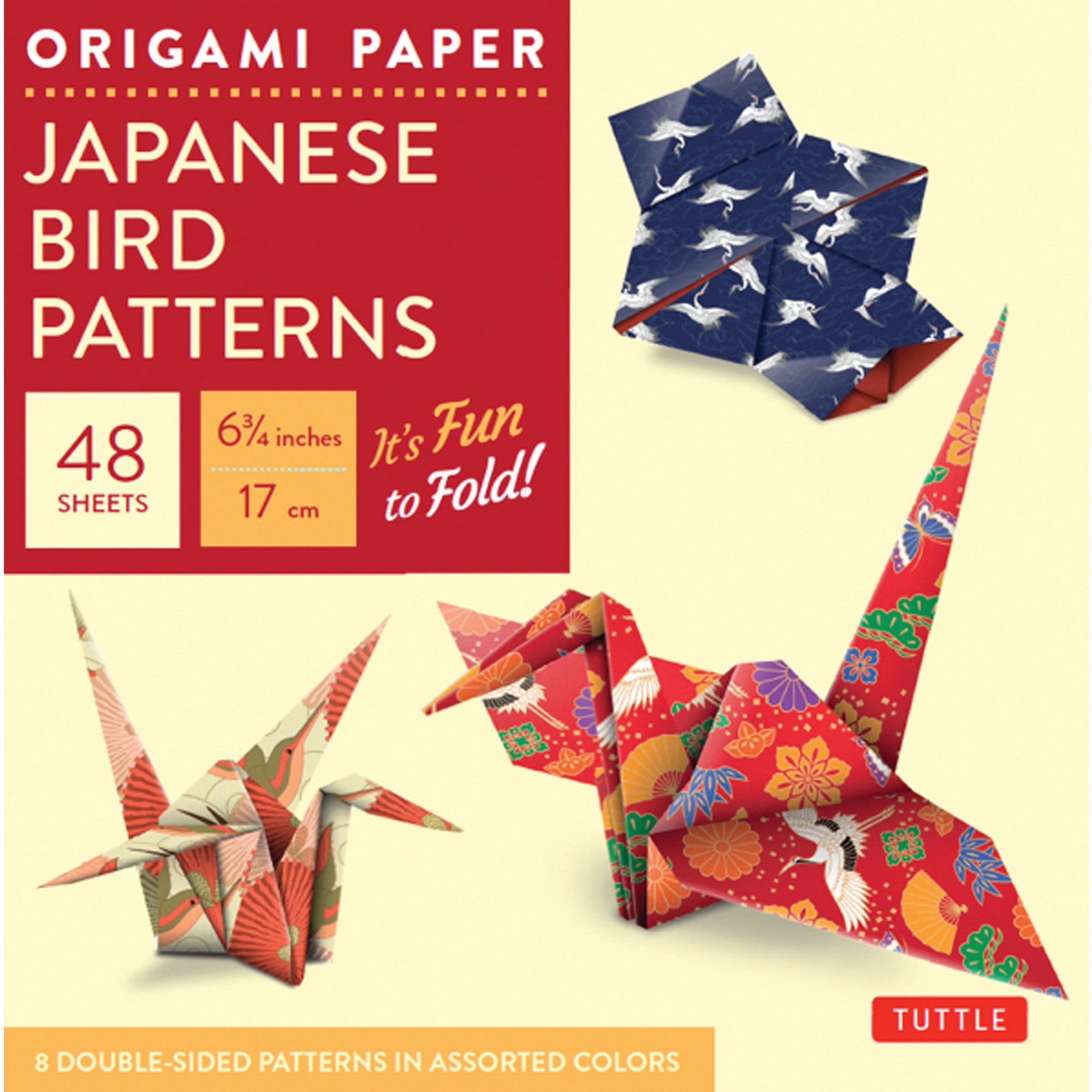 Origami Paper - Japanese Bird Patterns - 6 3/4 - 48 Sheets (9780804844888)