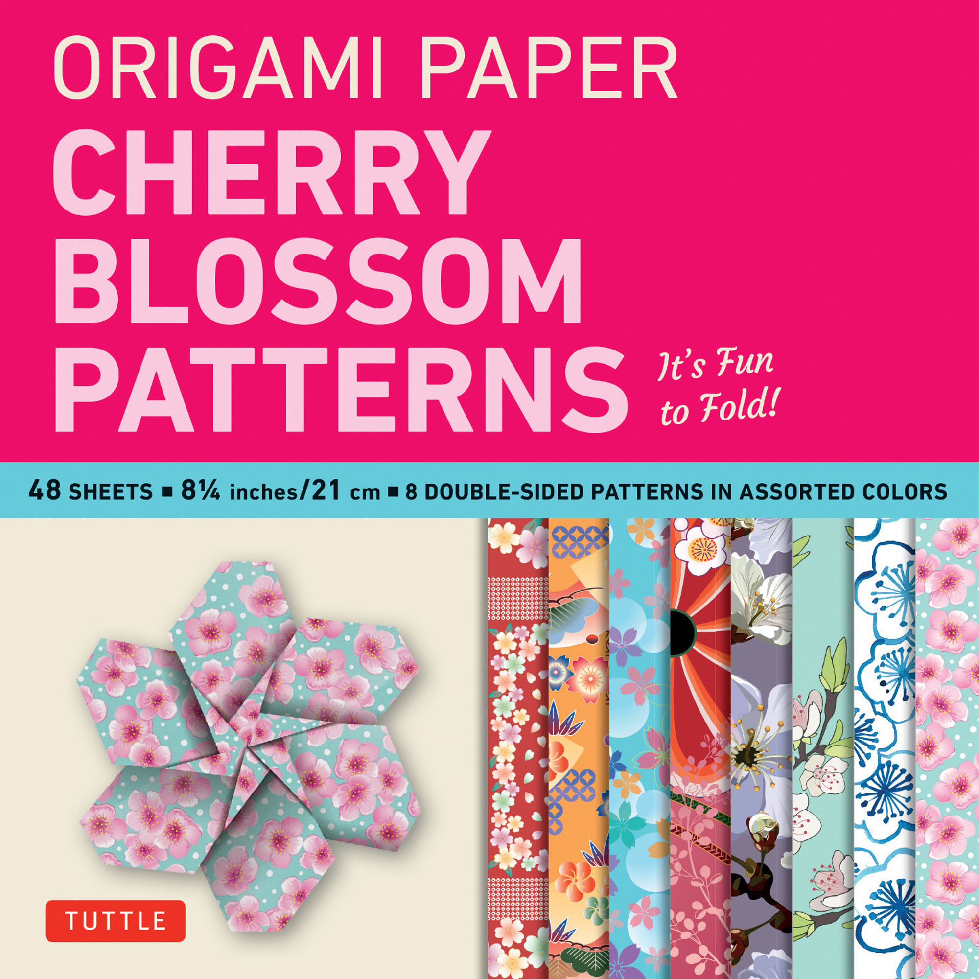 Origami Paper- Cherry Blossom Patterns Large 8 1/4 48 sh (9780804844840) -  Tuttle Publishing