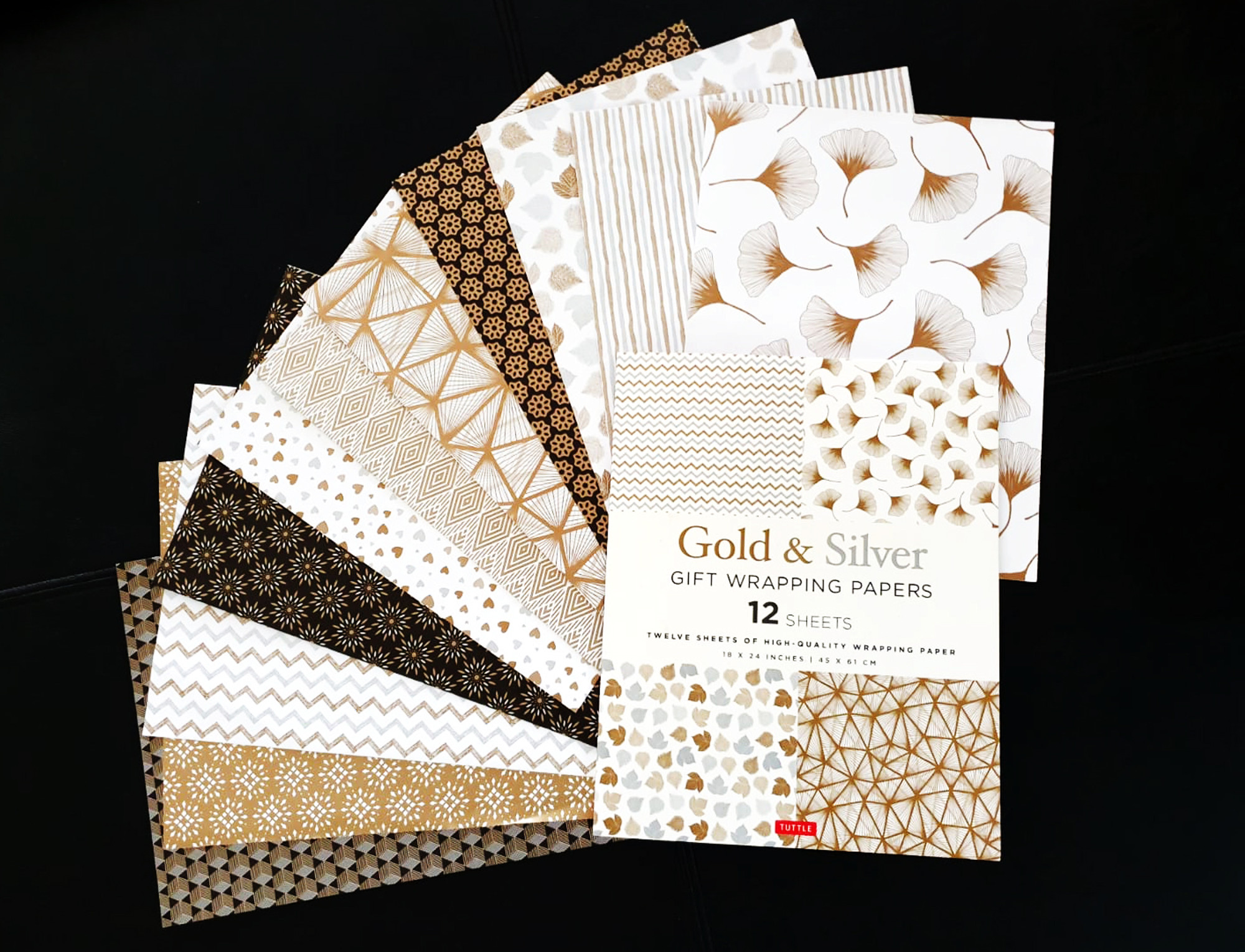 Gold & Silver Gift Wrapping Papers - 12 Sheets (9780804851145) - Tuttle  Publishing