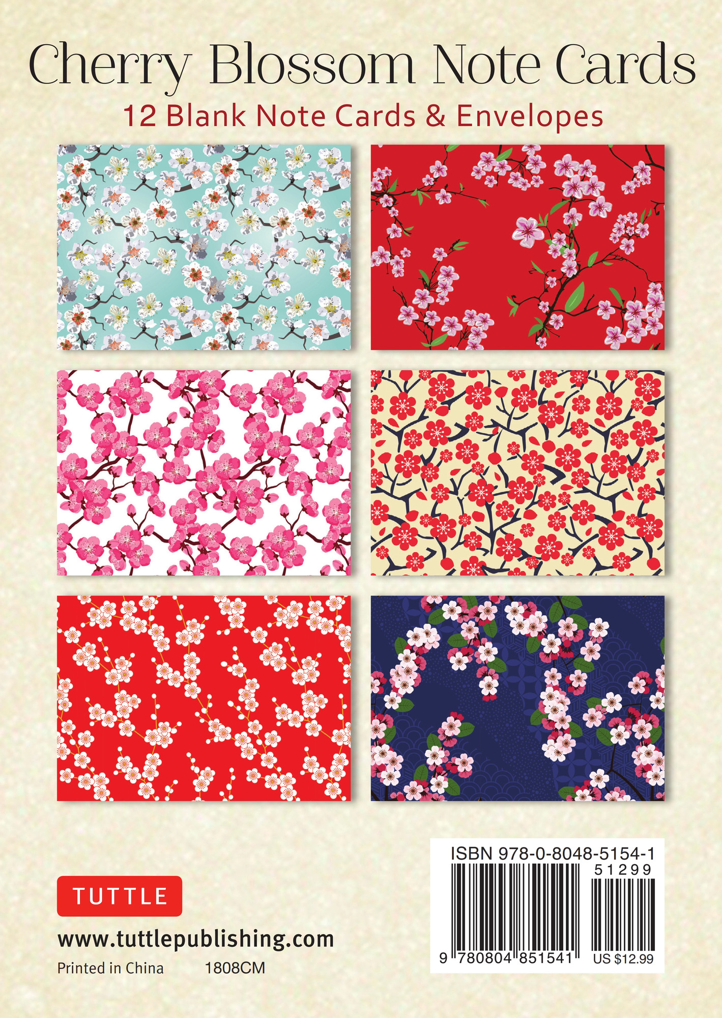 Cherry Blossom Note Cards (9780804851541) - Tuttle Publishing