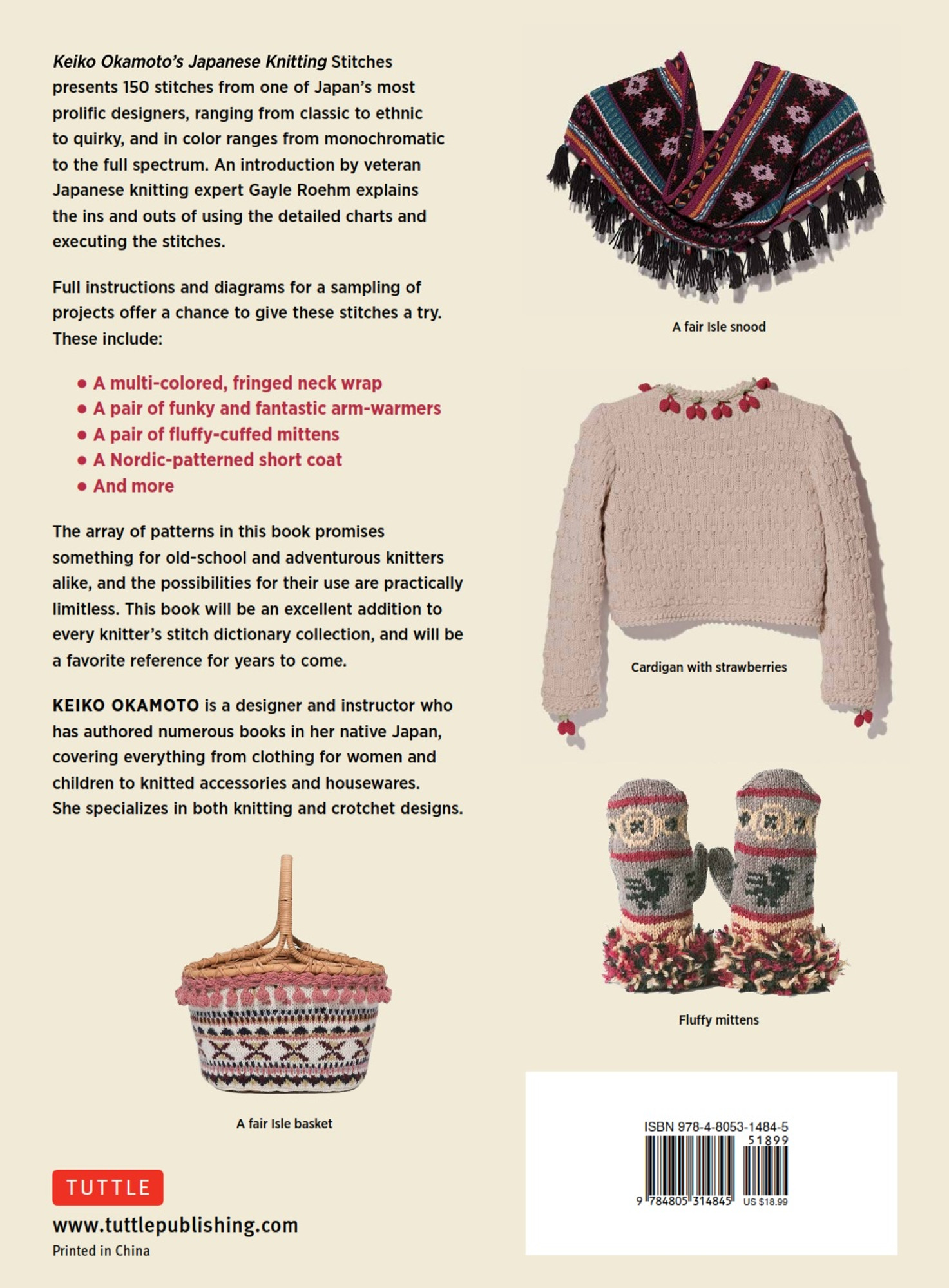Keiko Okamoto S Japanese Knitting Stitches Tuttle Publishing