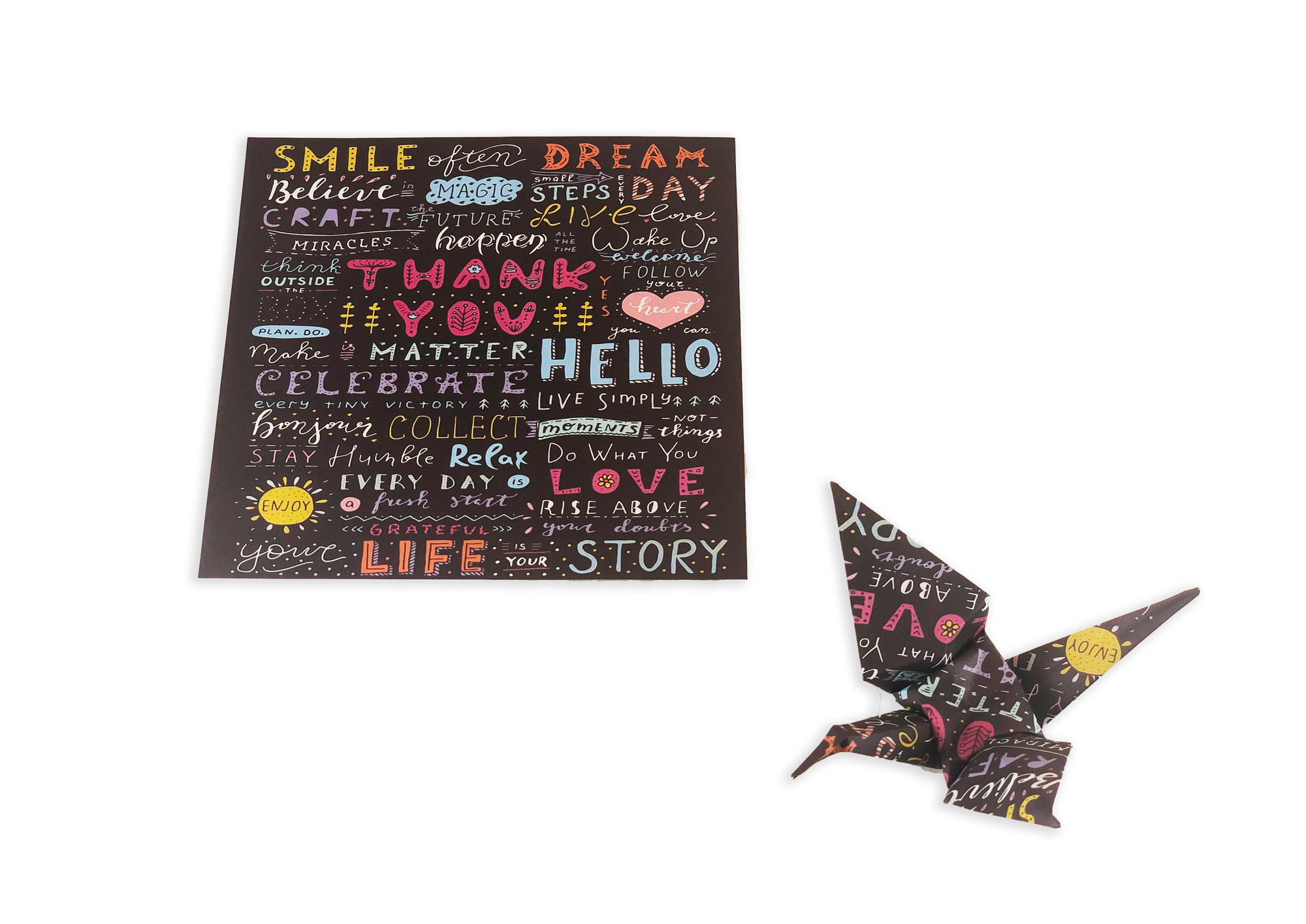 Origami Paper 200 Sheets Inspirational Messages 6 15 Cm