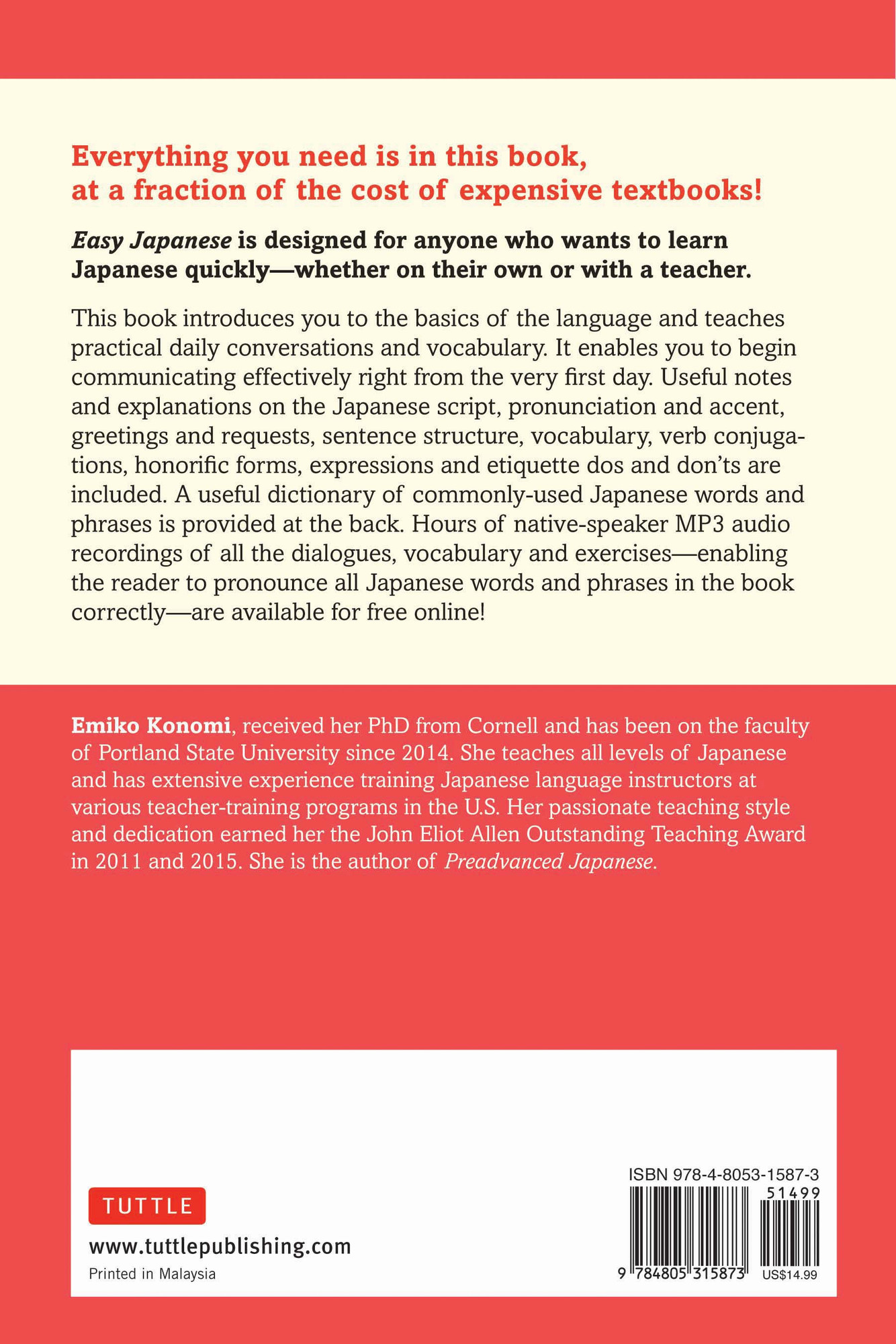 Easy Japanese (9784805315873) - Tuttle Publishing