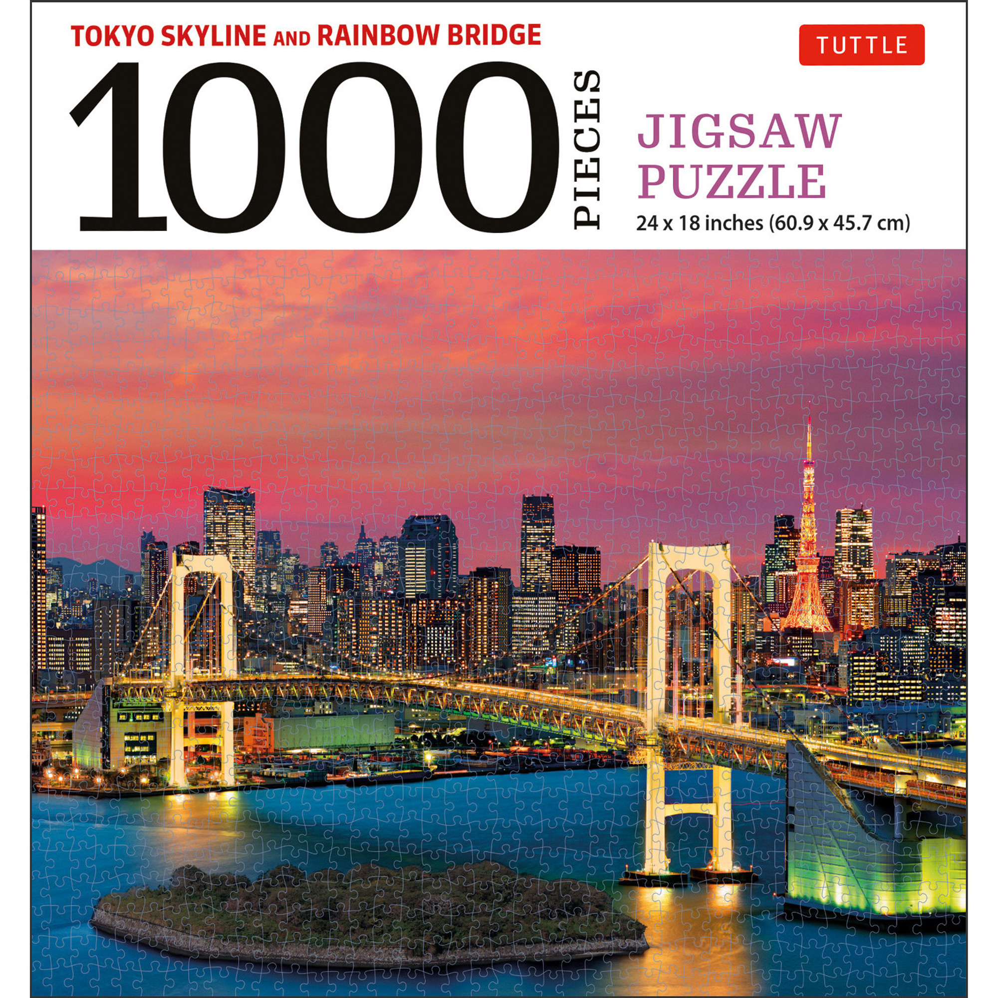 Tokyo Skyline And Rainbow Bridge 1000 Piece Jigsaw Puzzle Tuttle Publishing