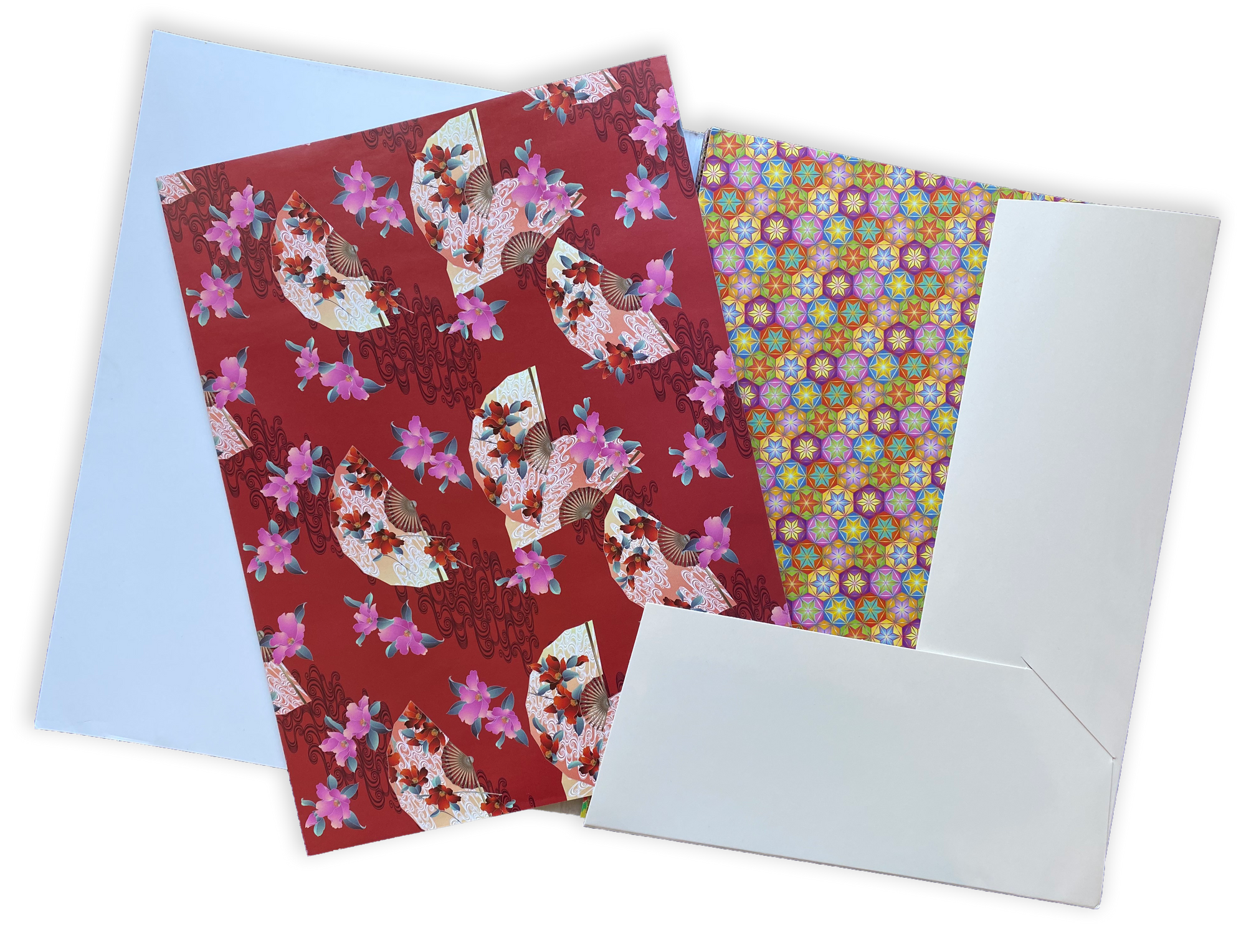 Origami Paper - Chiyogami Red Patterns (5 Sheets)