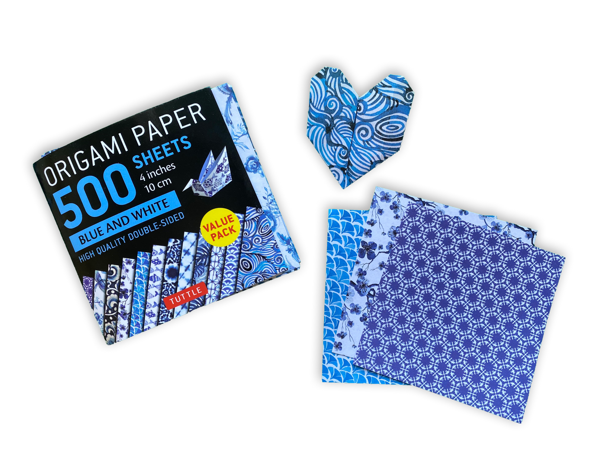 Origami Paper 500 Sheets Blue And White 4 10 Cm Tuttle Publishing