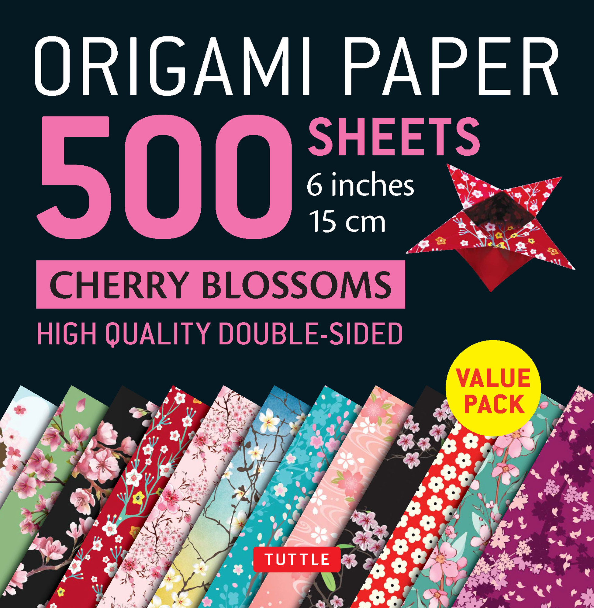 Sakura Pattern Origami 6x6 Paper Kit 50 Pages 8 Vivid Color - Temu