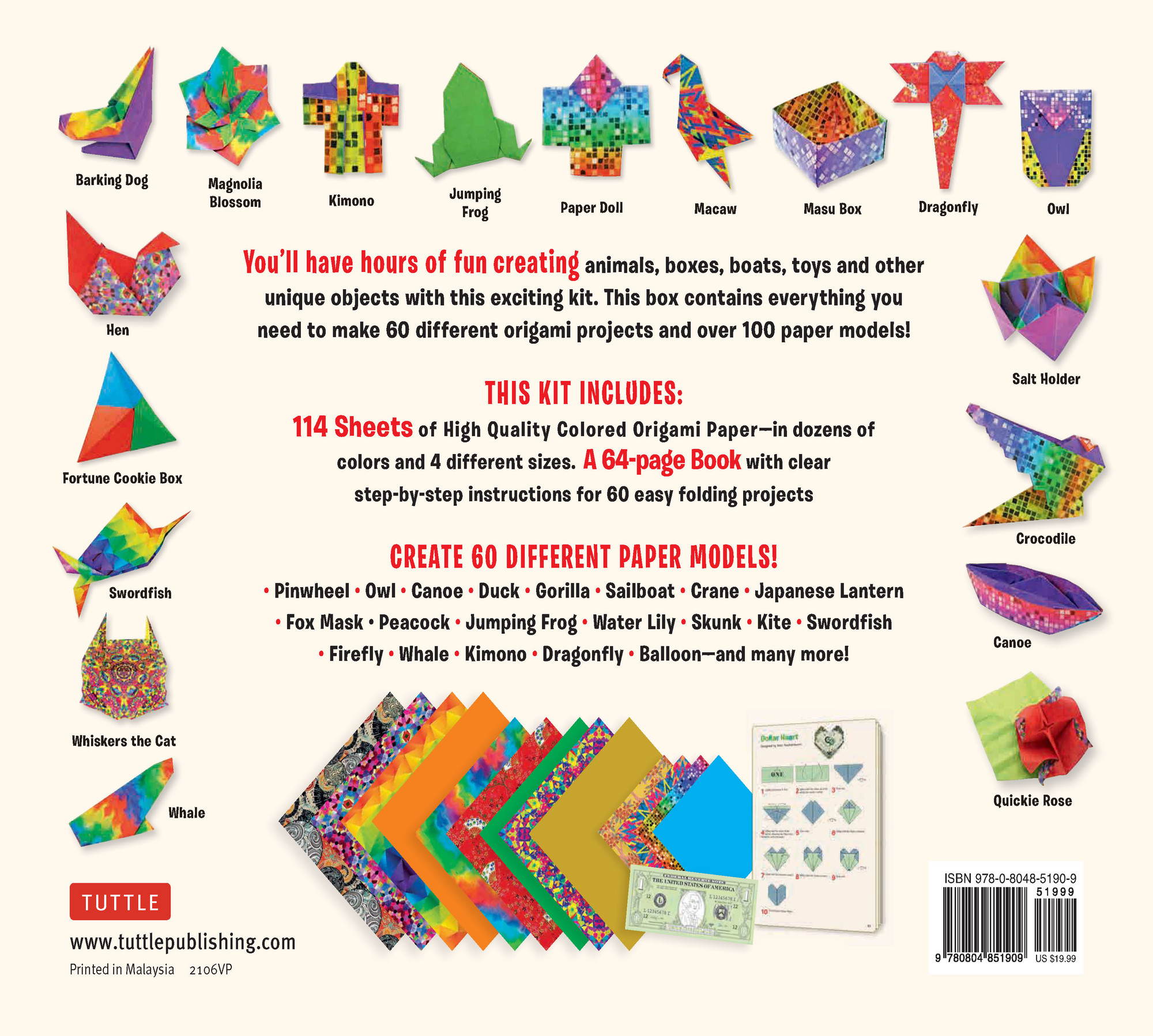 Origami Kit for Kids, Colorful Sheets Origami Paper w