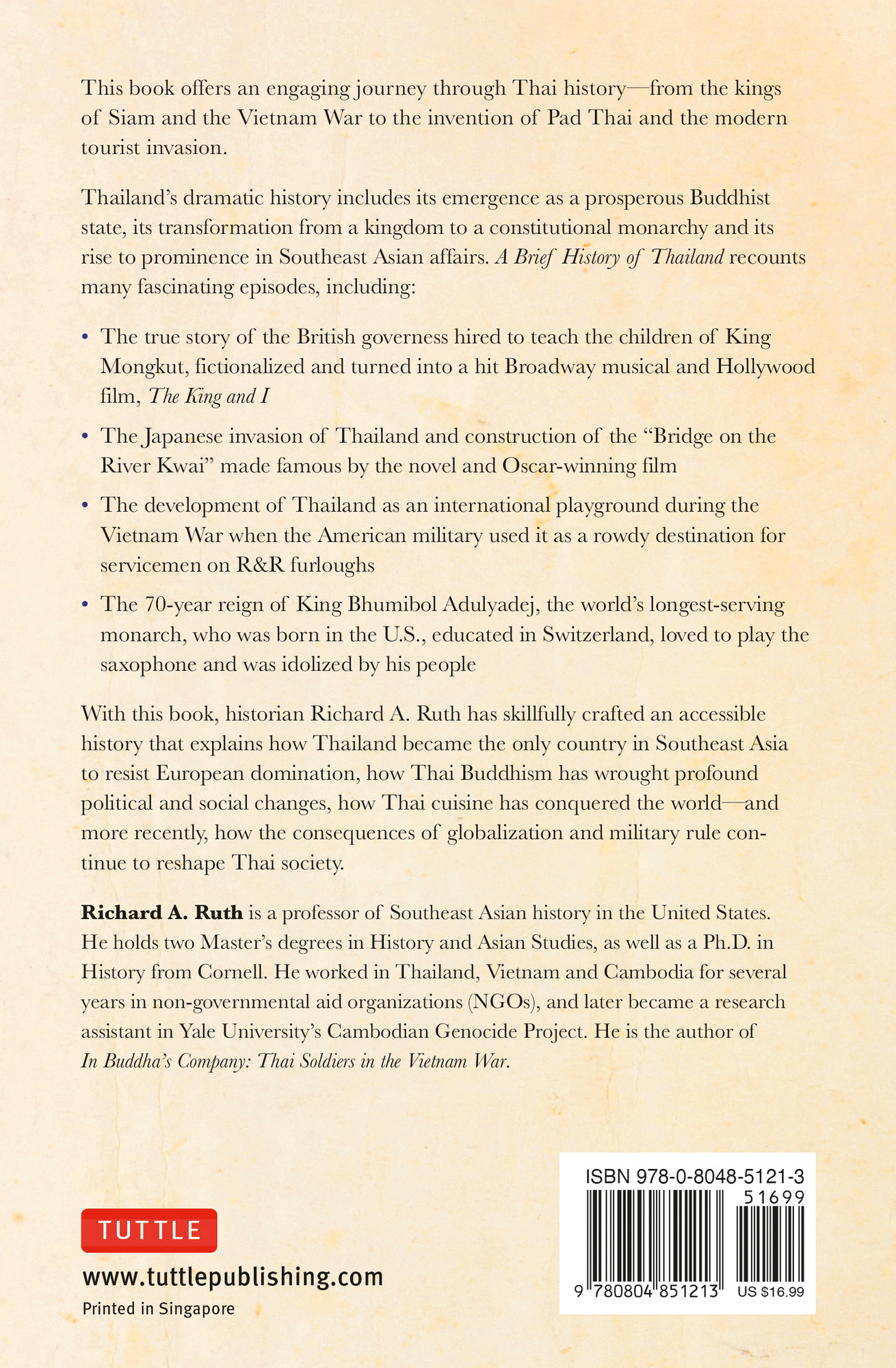 A Brief History of Thailand (9780804851213) - Tuttle Publishing