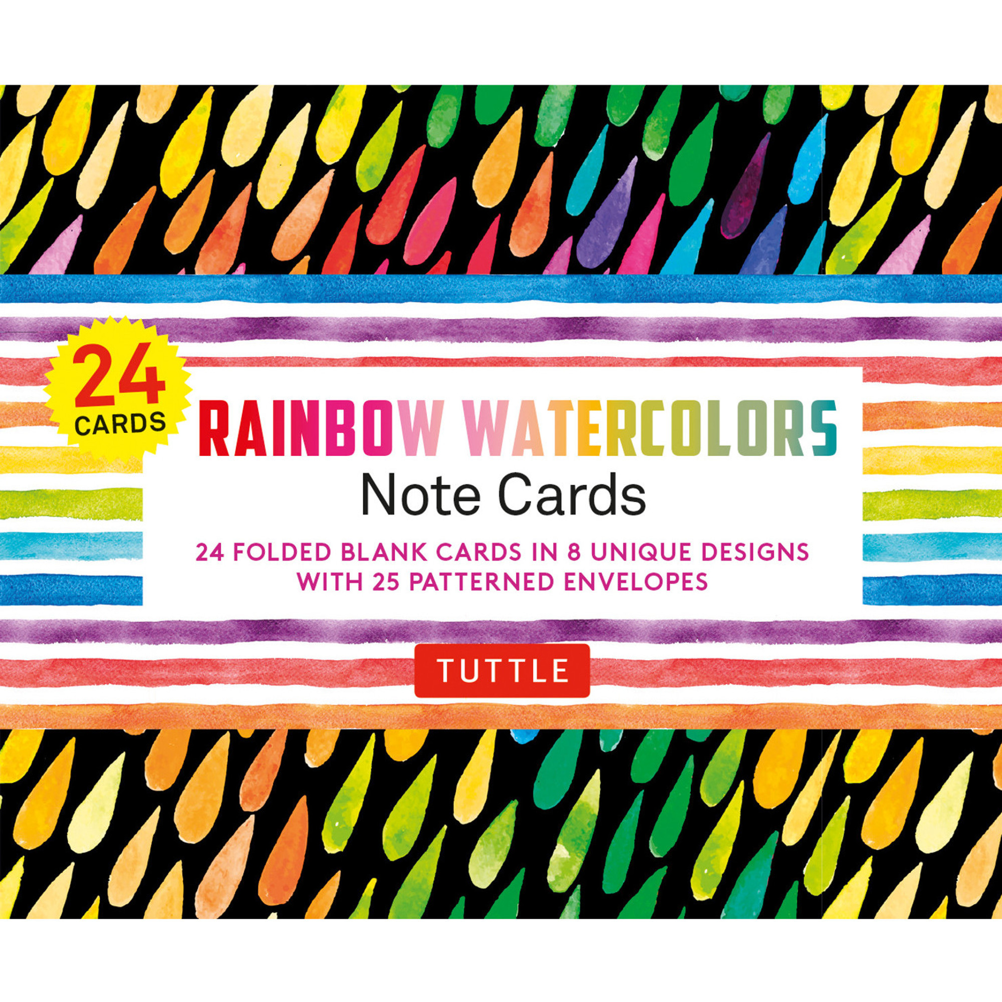 Rainbow Note Card Set for Girls, Personalized Stationery Cards