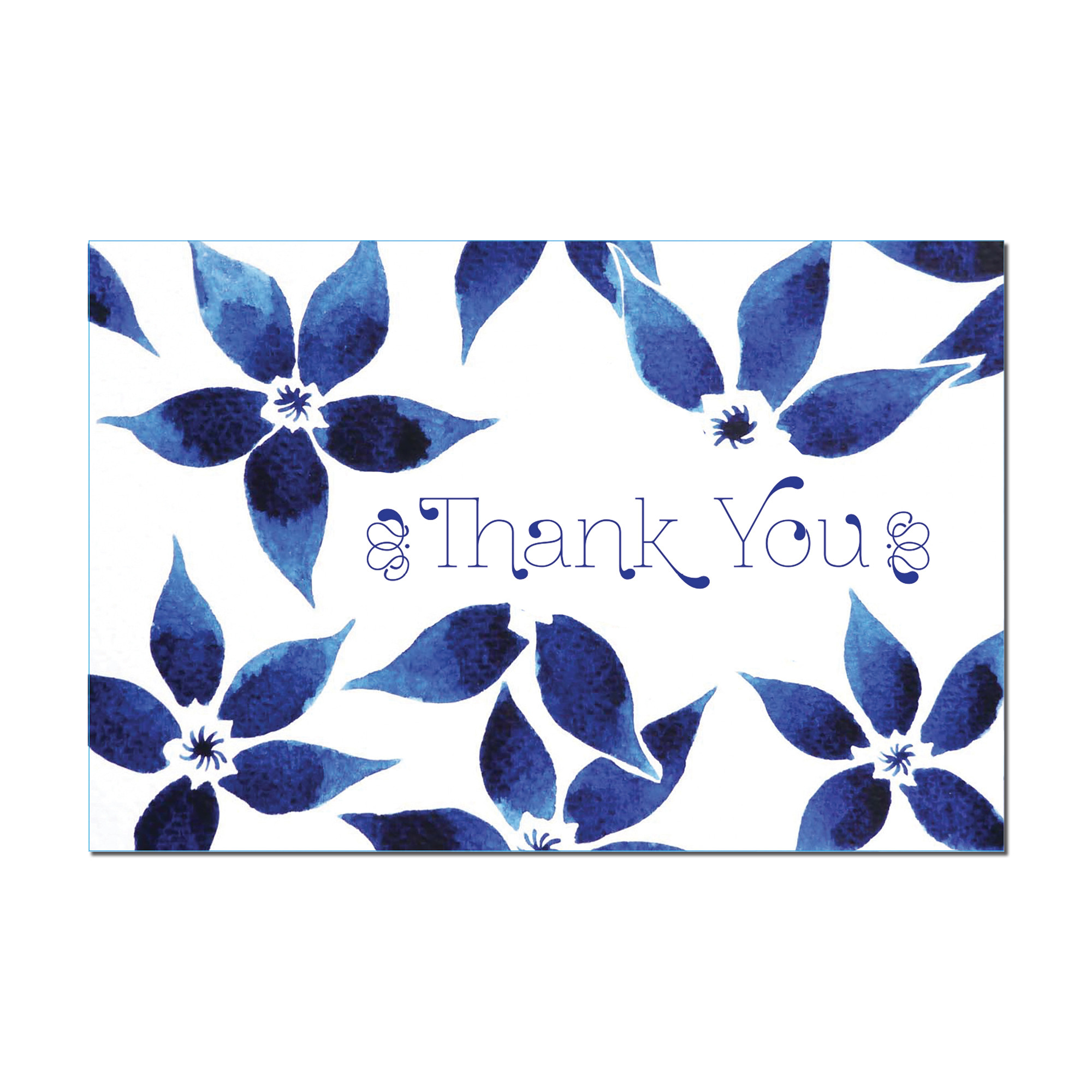 Blue & White, 40 Thank You Cards with Envelopes (9780804854863