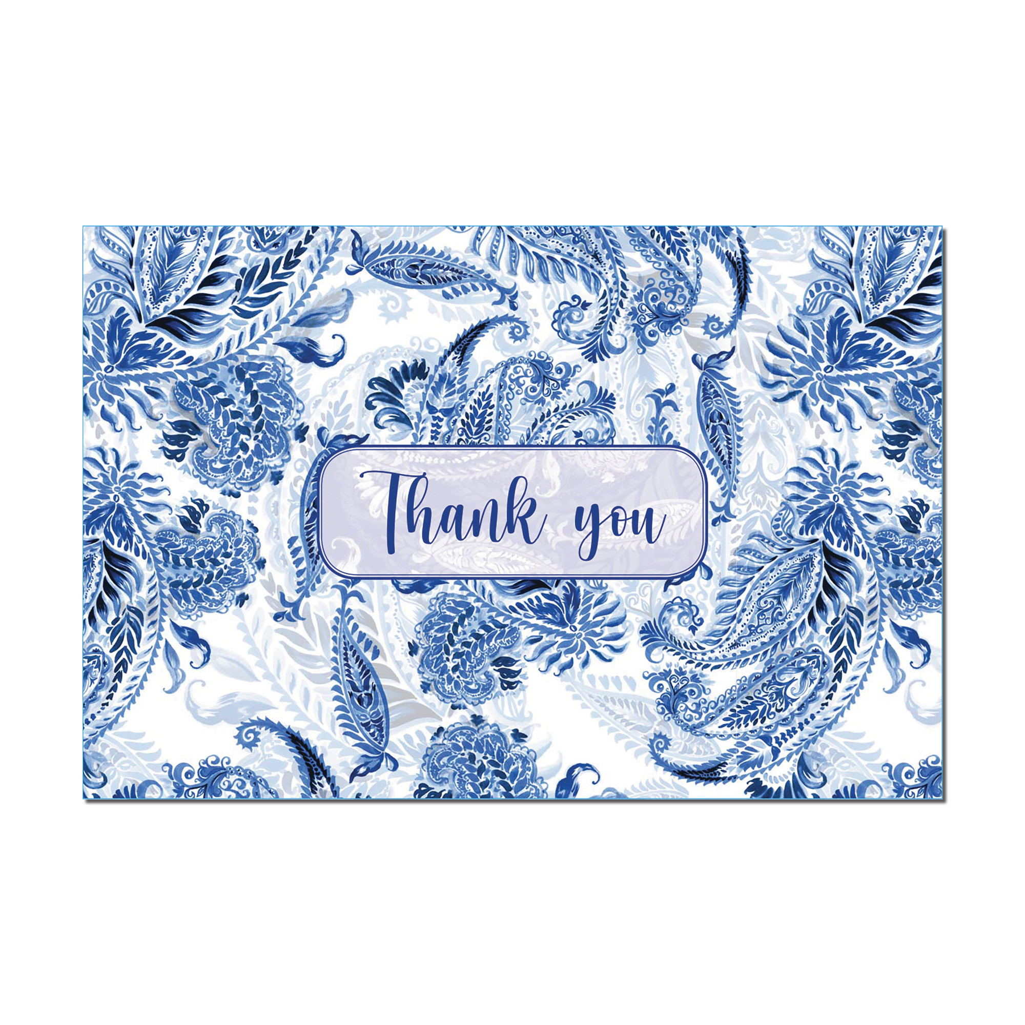 Blue & White, 40 Thank You Cards with Envelopes (9780804854863