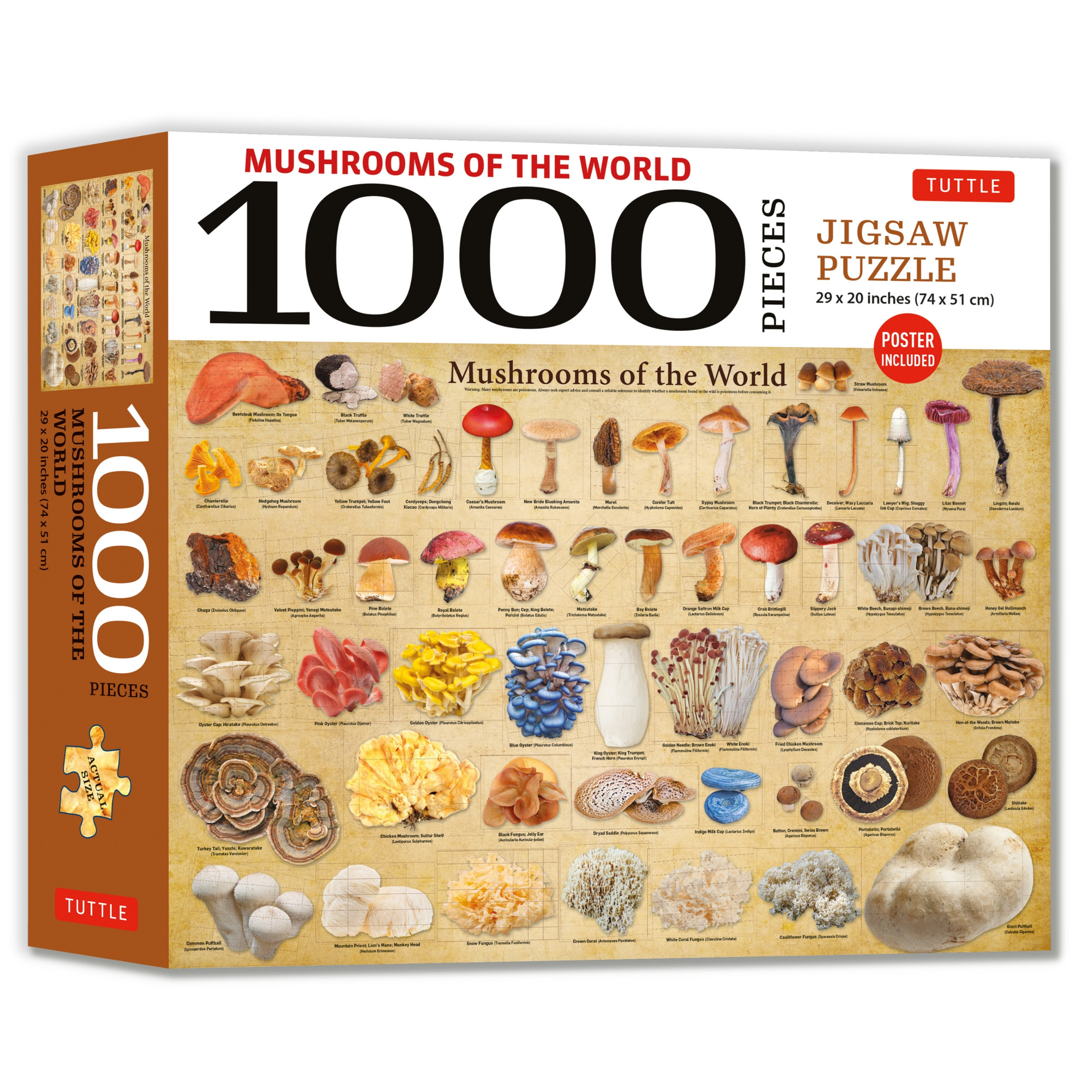 Mushrooms of the World - 1000 Piece Jigsaw Puzzle (9780804856768